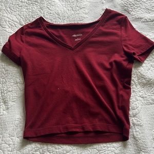 Wild Fable Red Cropped Tee
